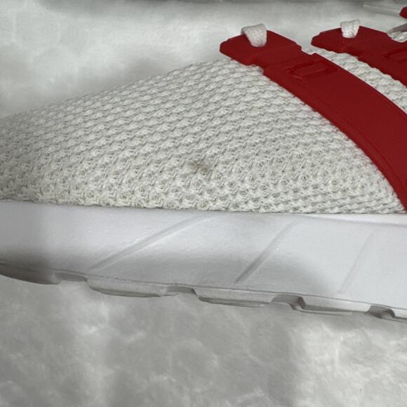 Adidas Questar Shoes Mens 10.5 Cloudfoam White/Red Mesh Sneakers Running FV9067 - Picture 7 of 16